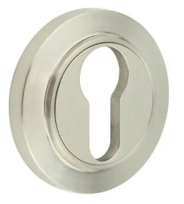 Frelan Burlington Chamfered Rose Euro Profile Escutcheon Satin Nickel