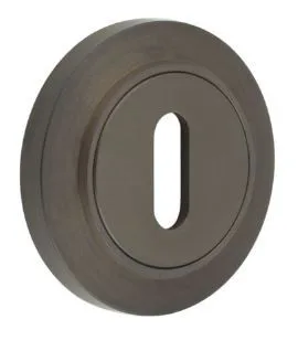 Frelan Burlington Chamfered Rose Key Profile Escutcheon Dark Bronze