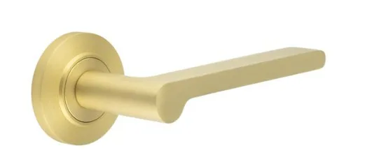 Frelan Burlington Fitzrovia Lever On Chamfered Rose Satin Brass