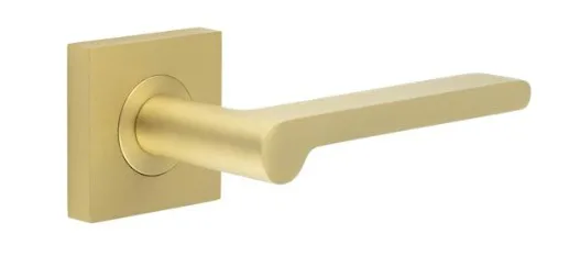 Frelan Burlington Fitzrovia Lever On Plain Square Rose Satin Brass