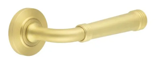 Frelan Burlington Highgate Lever On Chamfered Rose Satin Brass