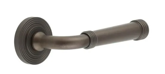 Frelan Burlington Highgate Lever On Reeded Rose Dark Bronze