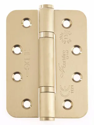 Frelan Burlington Pack Of 3 Radius Grade 13 3 Knuckle Polymer Bearing Hinges Satin Brass