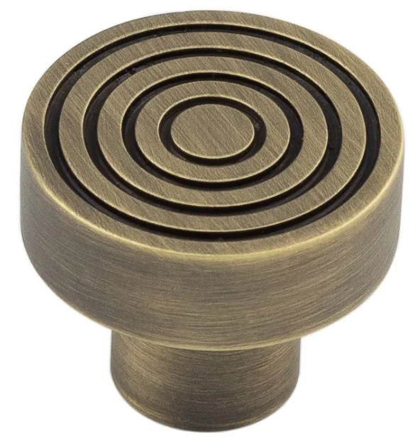 Frelan Hoxton Murray Cabinet knob 30mm Dia. Antique Brass