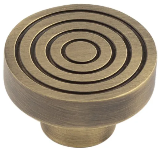 Frelan Hoxton Murray Cabinet knob 40mm Dia. Antique Brass