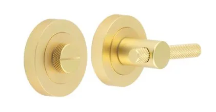 Frelan Knurled Turn and Release Satin Brass