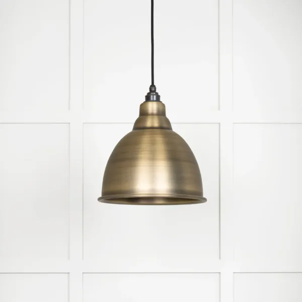 From The Anvil Aged Brass Brindley Pendant