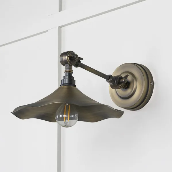 From The Anvil Aged Brass Flora Wall Light