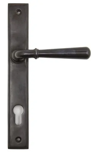 From The Anvil Aged Bronze Newbury Slimline Lever Espag. Lock Set