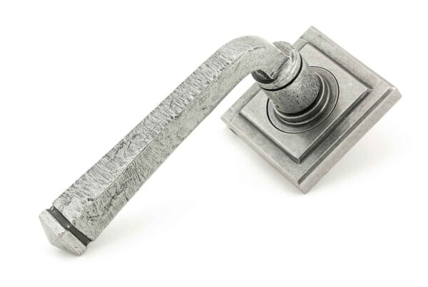 From The Anvil Pewter Avon Round Lever on Rose Set (Square)