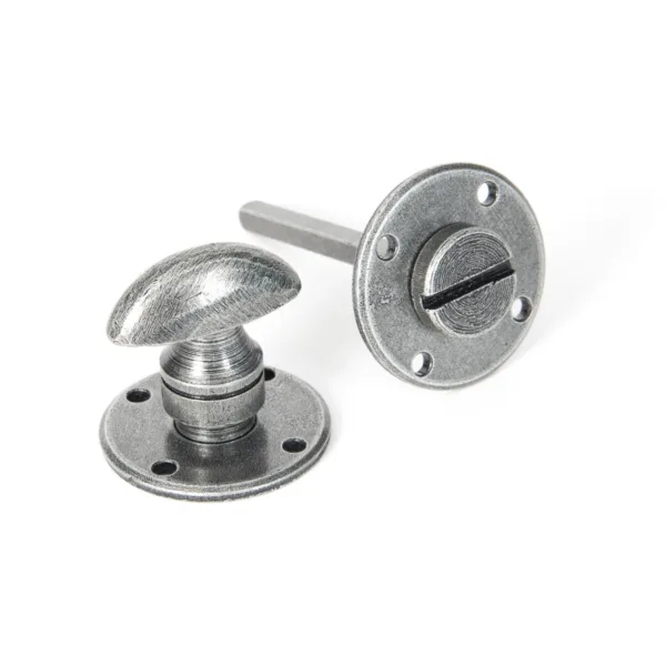 From The Anvil Pewter Round Bathroom Thumbturn