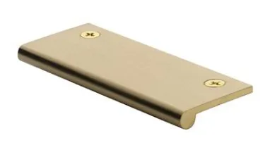 Heritage Brass 100mm EP Edge Pull Cabinet Handle Satin Brass