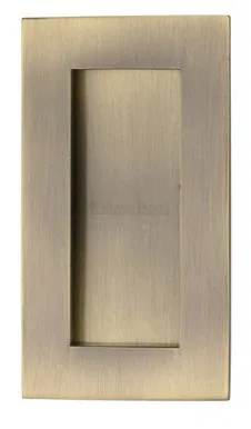 Heritage Brass 105mm x 58mm Rectangular Flush Pull Antique Brass