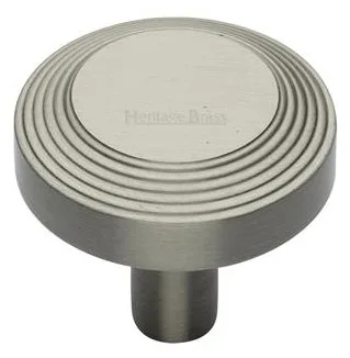 Heritage Brass 32mm Ridge Cabinet Knob Satin Nickel