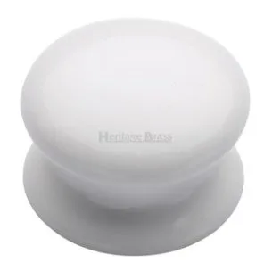 Heritage Brass 38mm Porcelain Round Cabinet Knob White