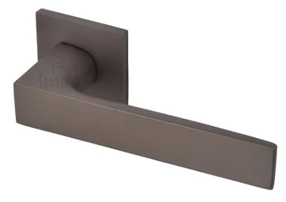 Heritage Brass Barcelona Door Handle On Square Rose Venetian Bronze