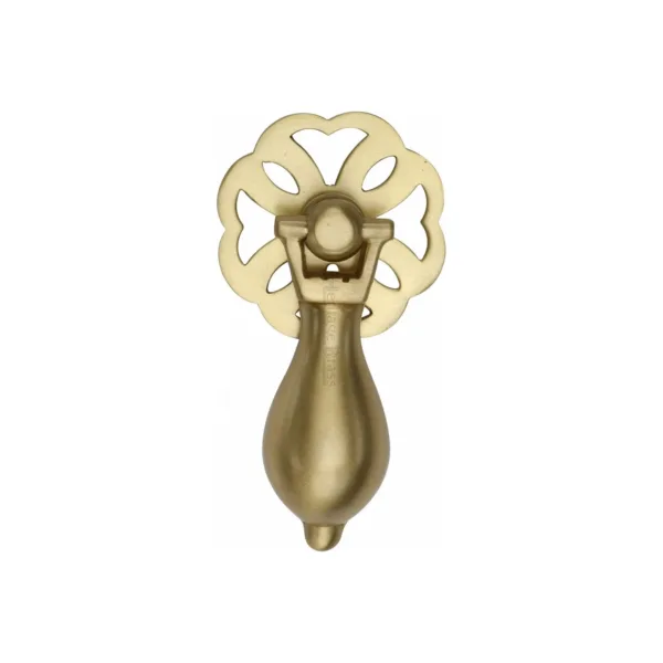 Heritage Brass Cabinet Drop Pull Satin Brass Finish