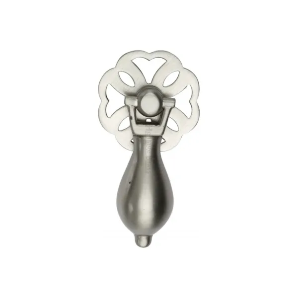 Heritage Brass Cabinet Drop Pull Satin Nickel Finish