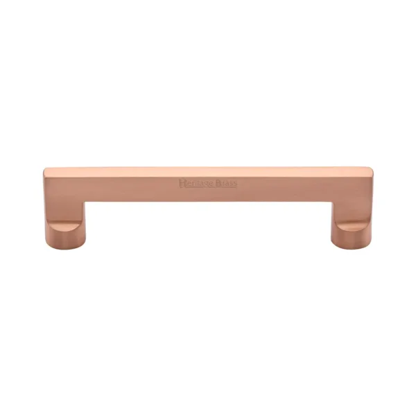 Heritage Brass Cabinet Pull Apollo Design 128mm CTC Satin Rose Gold Finish