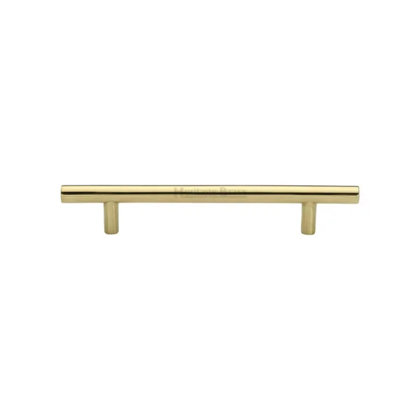 Heritage Brass Cabinet Pull Bar Design 128mm CTC Polished Brass Finish