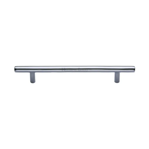 Heritage Brass Cabinet Pull Bar Design 160mm CTC Polished Chrome Finish