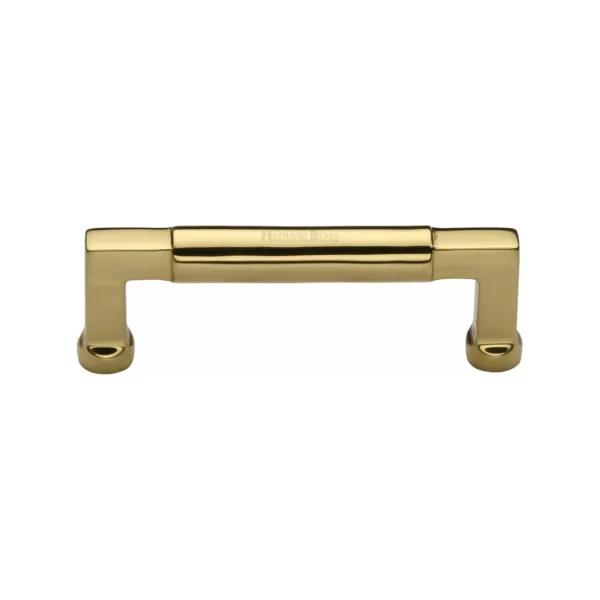 Heritage Brass Cabinet Pull Bauhaus Design 101mm CTC Polished Brass Finish