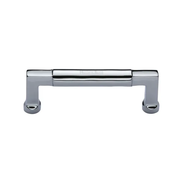 Heritage Brass Cabinet Pull Bauhaus Design 101mm CTC Polished Chrome Finish