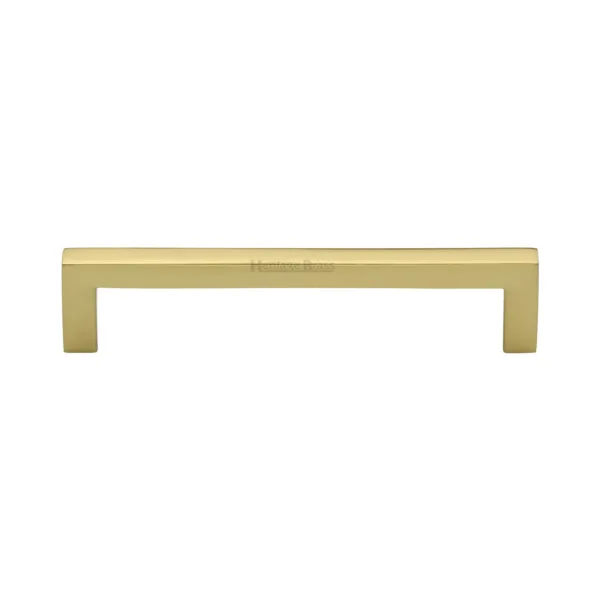 Heritage Brass Cabinet Pull City Design 128mm CTC Polished Brass Finish