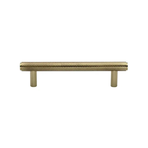 Heritage Brass Cabinet Pull Complete Knurl Design 96mm CTC Polished Brass finish