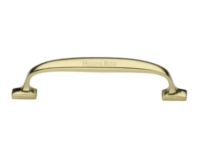 Heritage Brass Cabinet Pull Durham Design 128mm CTC Polished Brass Finish