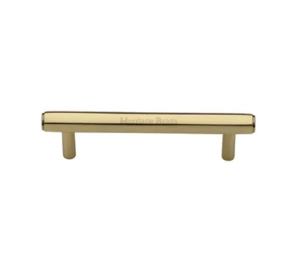 Heritage Brass Cabinet Pull Hexagon Design 96mm CTC Polished Brass finish