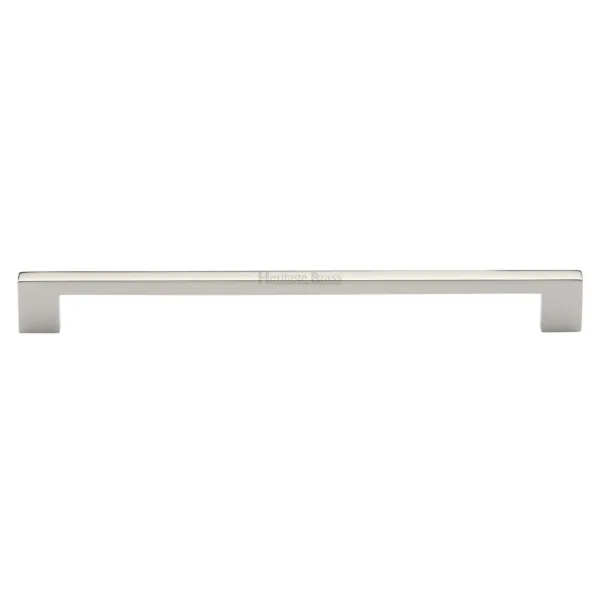 Heritage Brass Cabinet Pull Metro Design 256mm CTC Polished Nickel Finish