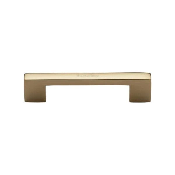 Heritage Brass Cabinet Pull Metro Design 96mm CTC Polished Brass Finish