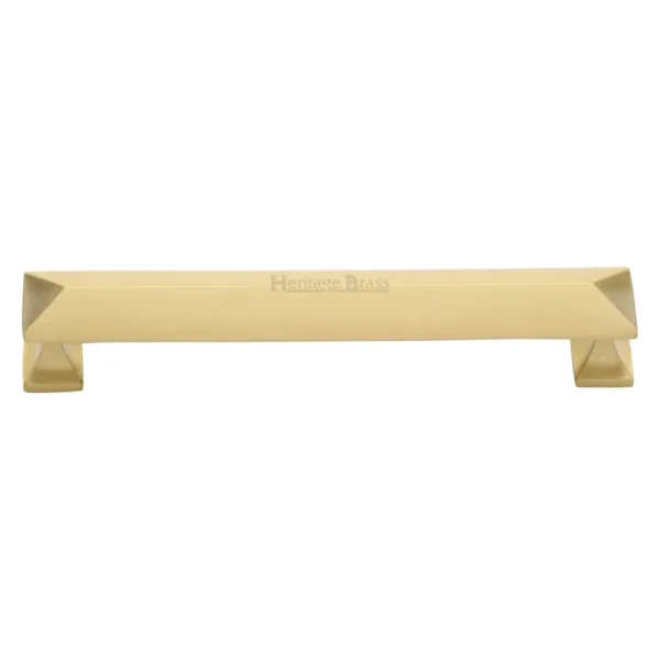 Heritage Brass Cabinet Pull Pyramid Design 152mm CTC Satin Brass Finish