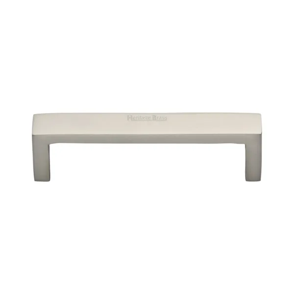 Heritage Brass Cabinet Pull Wide Metro Design 101mm CTC Satin Nickel Finish