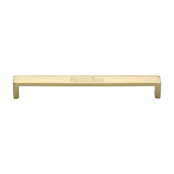 Heritage Brass Cabinet Pull Wide Metro Design 192mm CTC Polished Brass Finish