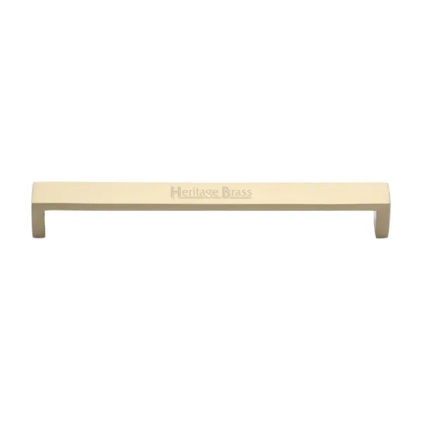 Heritage Brass Cabinet Pull Wide Metro Design 192mm CTC Satin Brass Finish