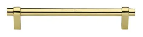 Heritage Brass Industrial Cabinet Pull Handle 192mm CTC Polished Brass