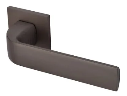 Heritage Brass Lisbon Door Handle On Square Rose Venetian Bronze