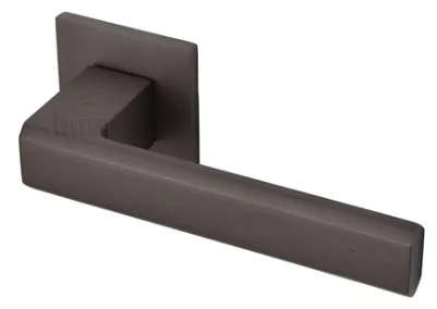 Heritage Brass Madrid Door Handle On Square Rose Venetian Bronze