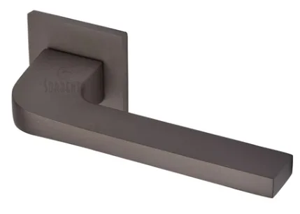 Heritage Brass Porto Door Handle On Square Rose Venetian Bronze