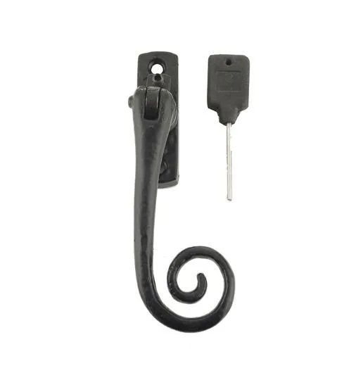 Jedo Curly Tail Right Hand Window Espag Fasteners Black Antique