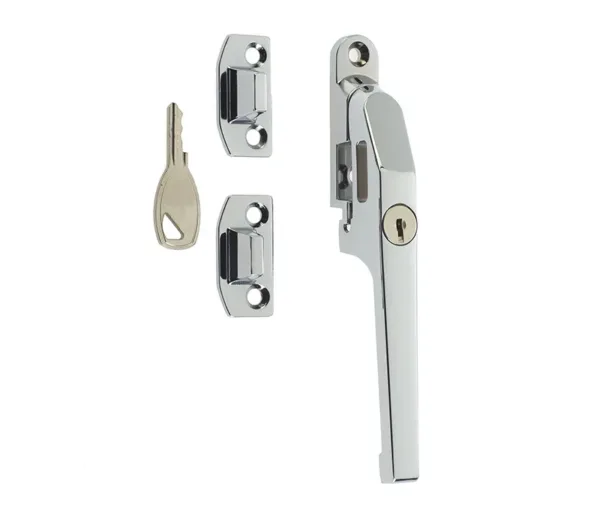 Jedo Modern Locking Casement Fastener Polished Chrome