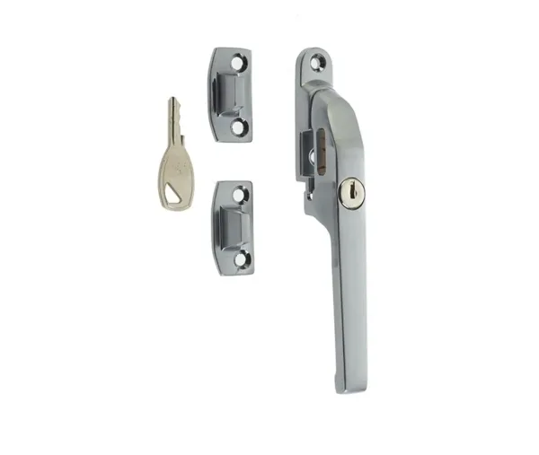 Jedo Modern Locking Casement Fastener Satin Chrome