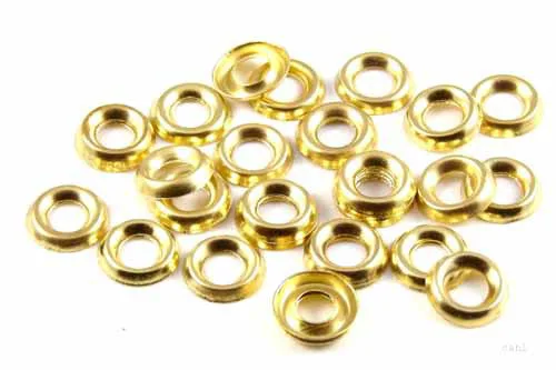 Number 10 Surface Screw Cups Solid Brass