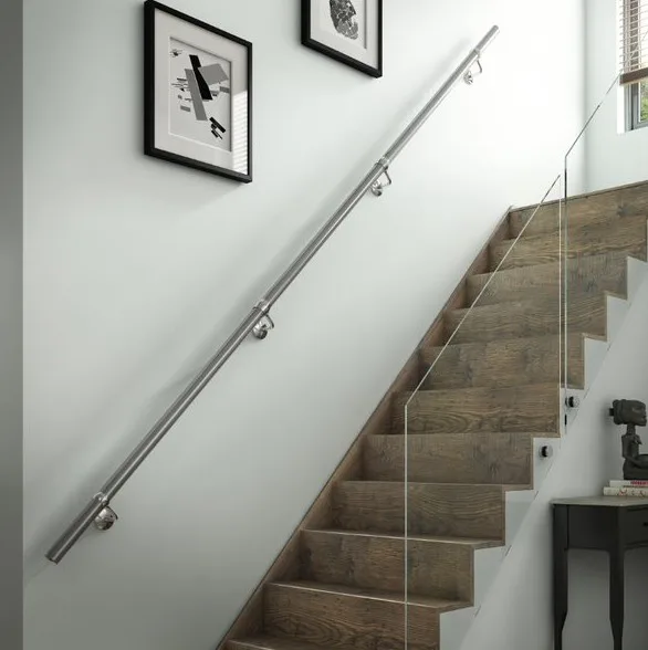 Rothley 3 x 1.2m Indoor Handrail Kit Polished Silver