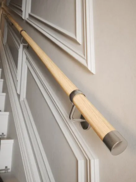 Rothley 3 x 1.2m Wooden Handrail Kit Pine Brushed Silver