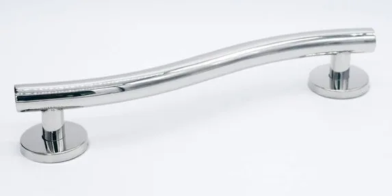 Rothley 32mm x 457mm Curled Grab Rail Polished Chrome