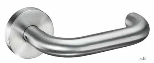 19mm Dia. Return To Door Lever Round Rose Polished Stainless Steel