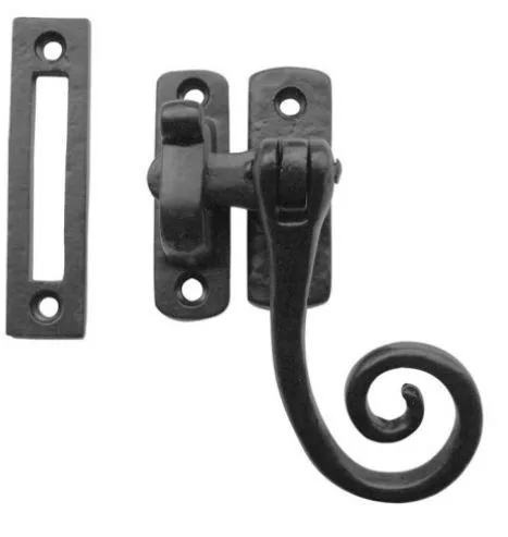 Trent Casement Fastener c/w Hook & Mortice Plate - Black Antique